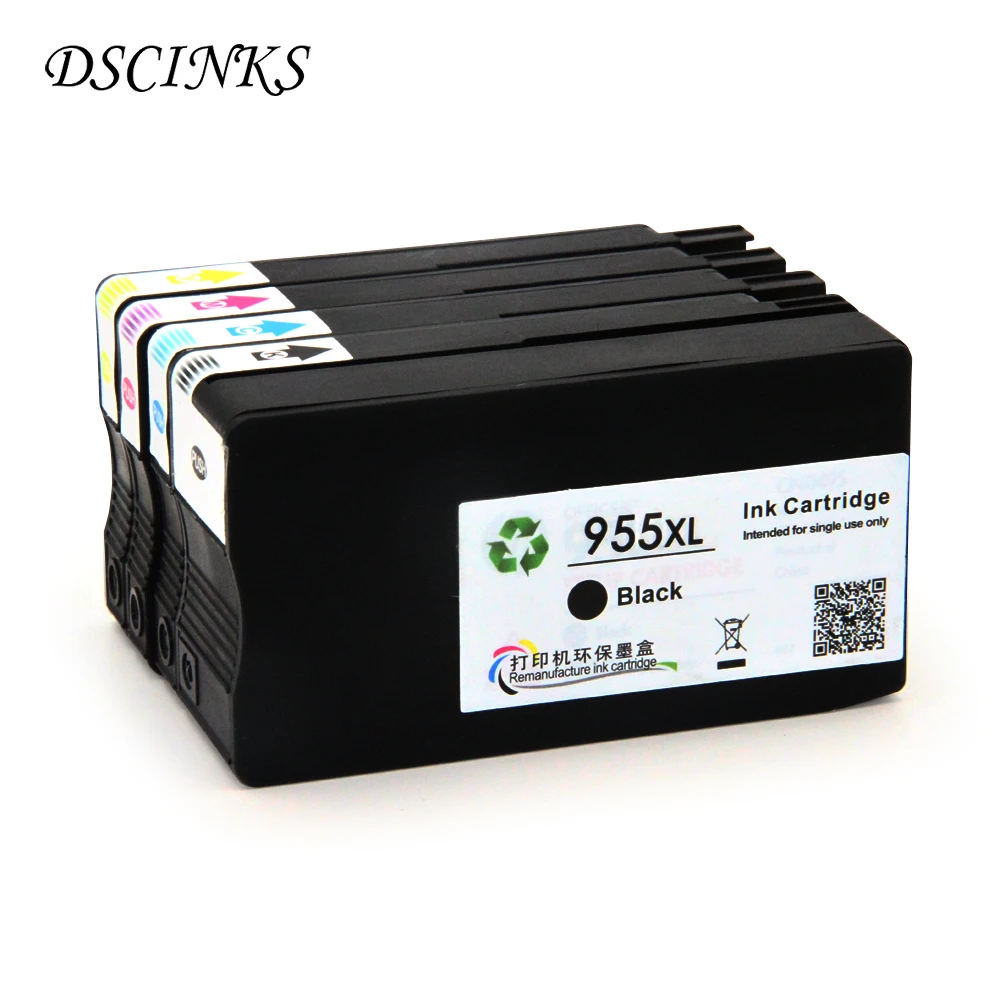 4 PCS Compatible Ink Cartridge for HP 955 XL 955XL Officejet Pro 7740