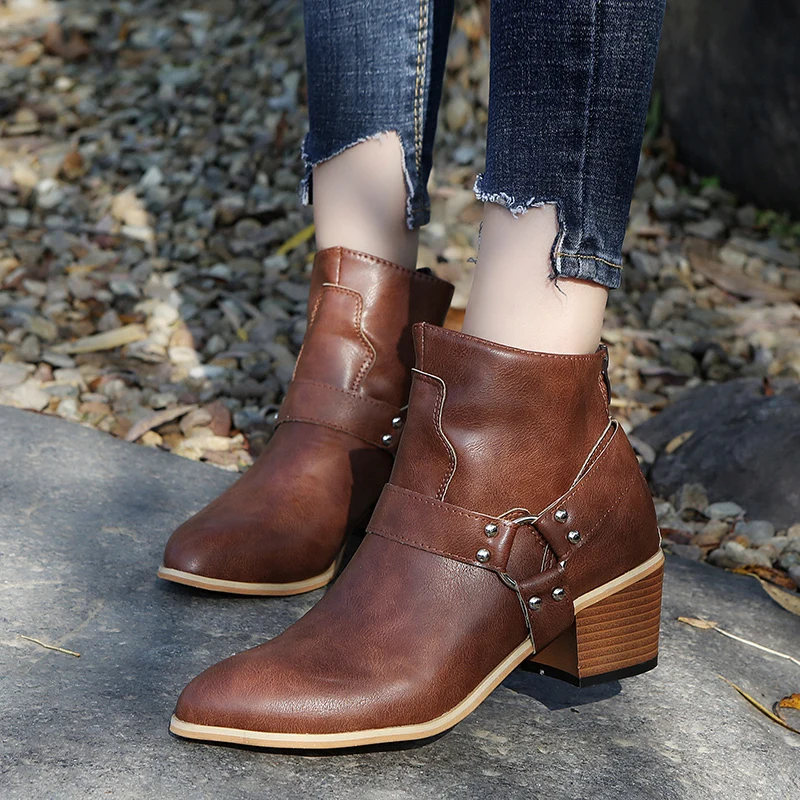 

AARDIMI Plus Size 35-43 Brand Designer High Heeled Boots Women Shoes Winer&Spring Classic Solid Ankle Boots Bottine Femme