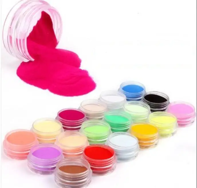 

Nail Acrylic Powder 18 pcs Diy Colourful Dust Set For 3d Art Mold Coloured False Nails Tips