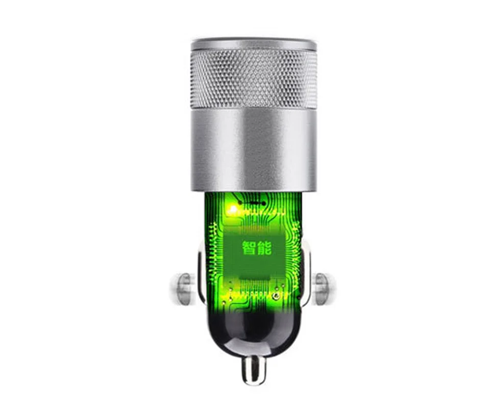 Car Charger KHP Universal Mini Dual USB Car Charger For iPhone 6 6s Plus 5 7 iPhone6 Charger USB Adapter Samsung Led USB Charger-Detail (6)