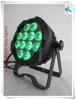 

8pcs/lot flight case waterproof dj lighting IP65 led par cans stage light 12x15w rgbwa 5in1 led par 64