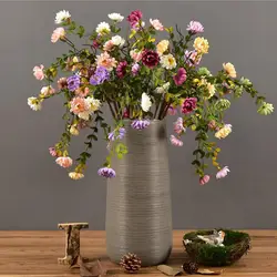 Удивительные Роскошные Европейский искусственные цветы ромашки филиал шелк + пластик fleur поддельные цветы для дома отель свадебные