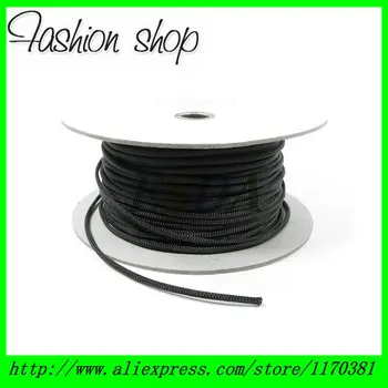 

100meters/ Lot Flexible 2mm Round PET braided cable sleeve wire sleeving 100m/reel