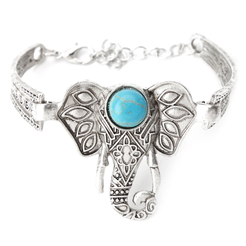 

Bohemia Fashion Retro Silver Elephant Adjustable Bracelet Bangle Charm