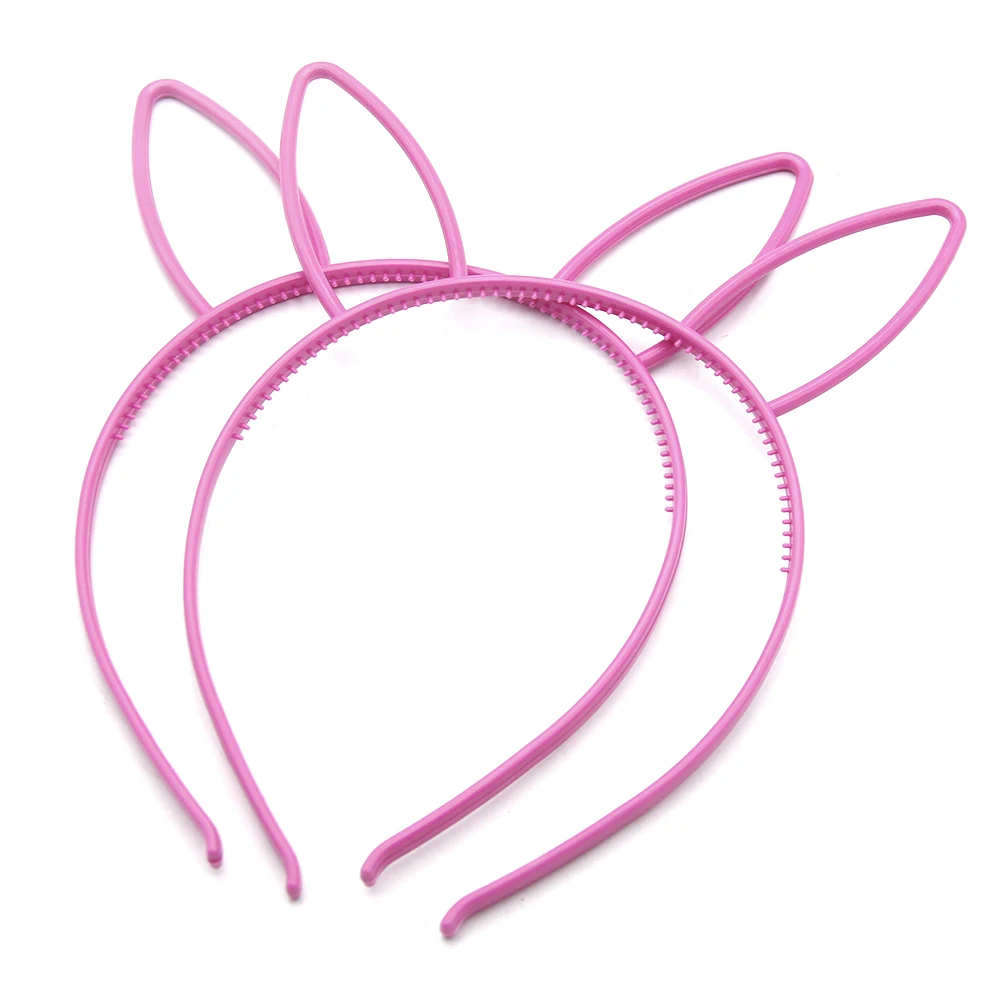 

david angie Rabbit Ears Headbands Crown Tiara Princess Plastic Animal Headwear Hoop DIY Accessories,1Yc5958