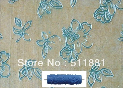 

7'' blue Soft rubber wall decorative roller 180mm printing roller FREE shipping it should work with DM7 decorative machine