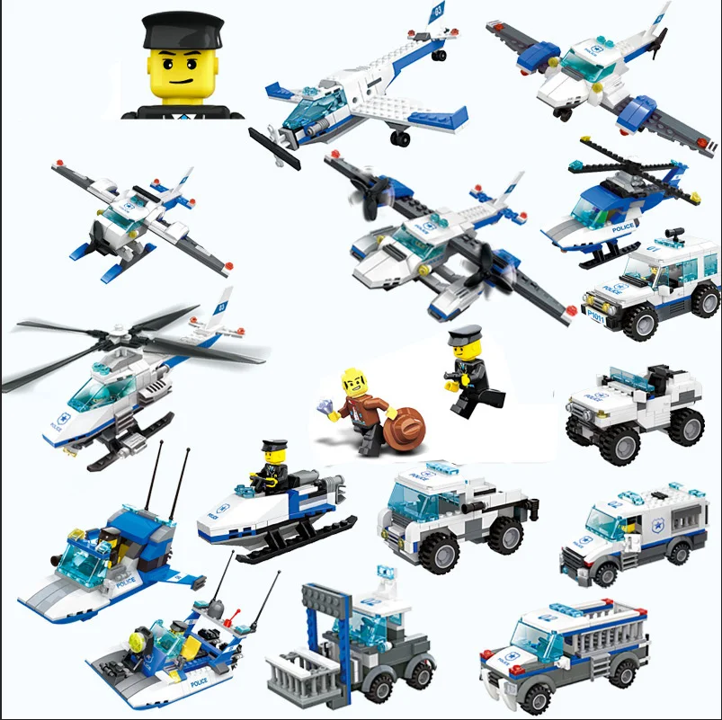 

City Police Series Compatible Legoingly Cops Vehicle Building Block Police Robber Character Enlightening Fun Toy for Children