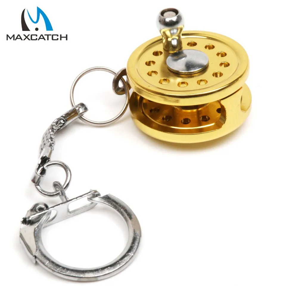 Maximumcatch جديد يطير الصيد بكرة الذهبي المعادن الذهبي بارد الصيد أداة