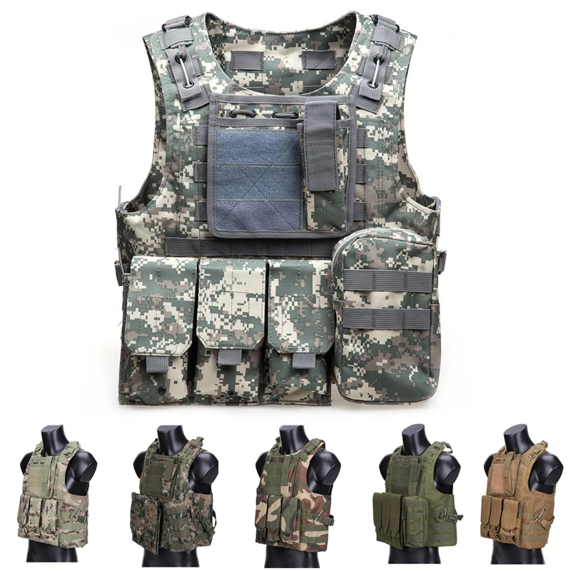 

USMC Military Airsoft Paintball Vest Body Armor Molle Combat Plate Carrier Tactical Vest Outddor Hunting Clothes