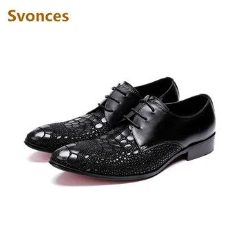 

Luxury Genuine Leather Men Shoes Black Fashion Designer Male Laofers Flats Dressing Party Brand Shoes Man Size 46 Brogue Shoes