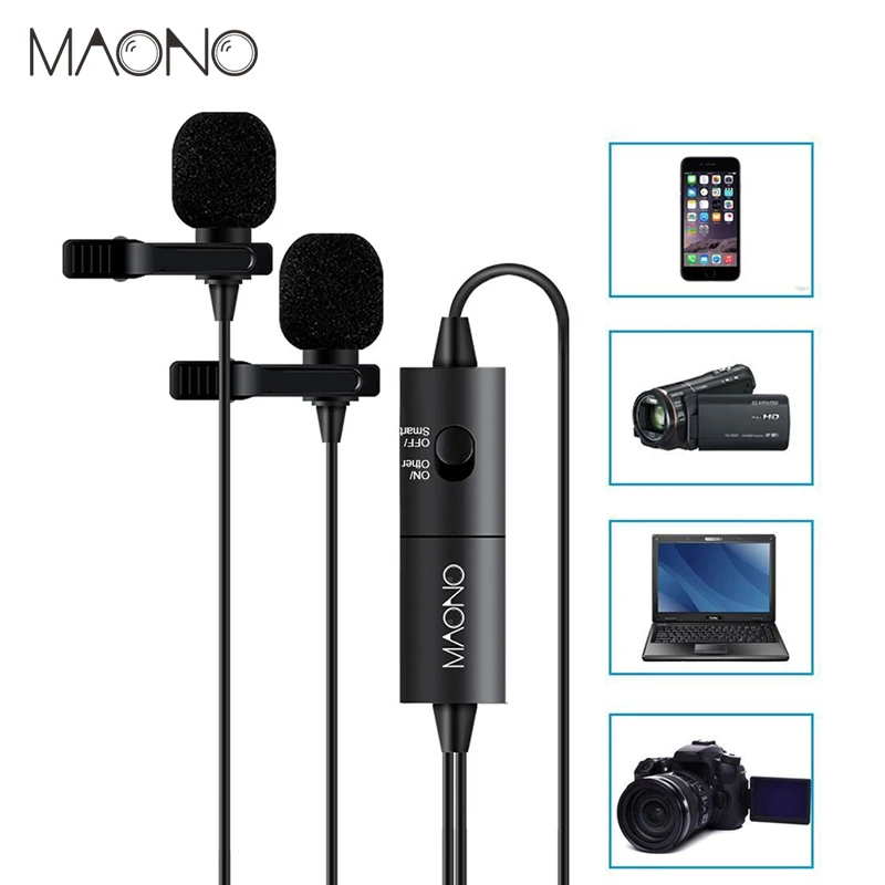 Buy MAONO Dual Lavalier Microphone HandsFree Clip on