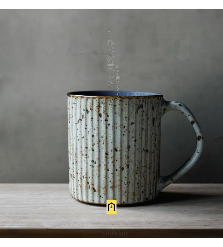 Кофейная кружка ручной работы, высококачественная керамическая чашка с рукояткой, короткие фирменные чашки и кружки, керамическая кружка для завтрака
