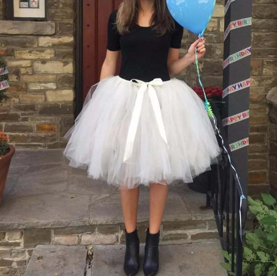 37.1 Best Quality Women's Skirt Female Mid Tulle Skirt American Apparel Tutu Skirts Womens Petticoat waist skirt