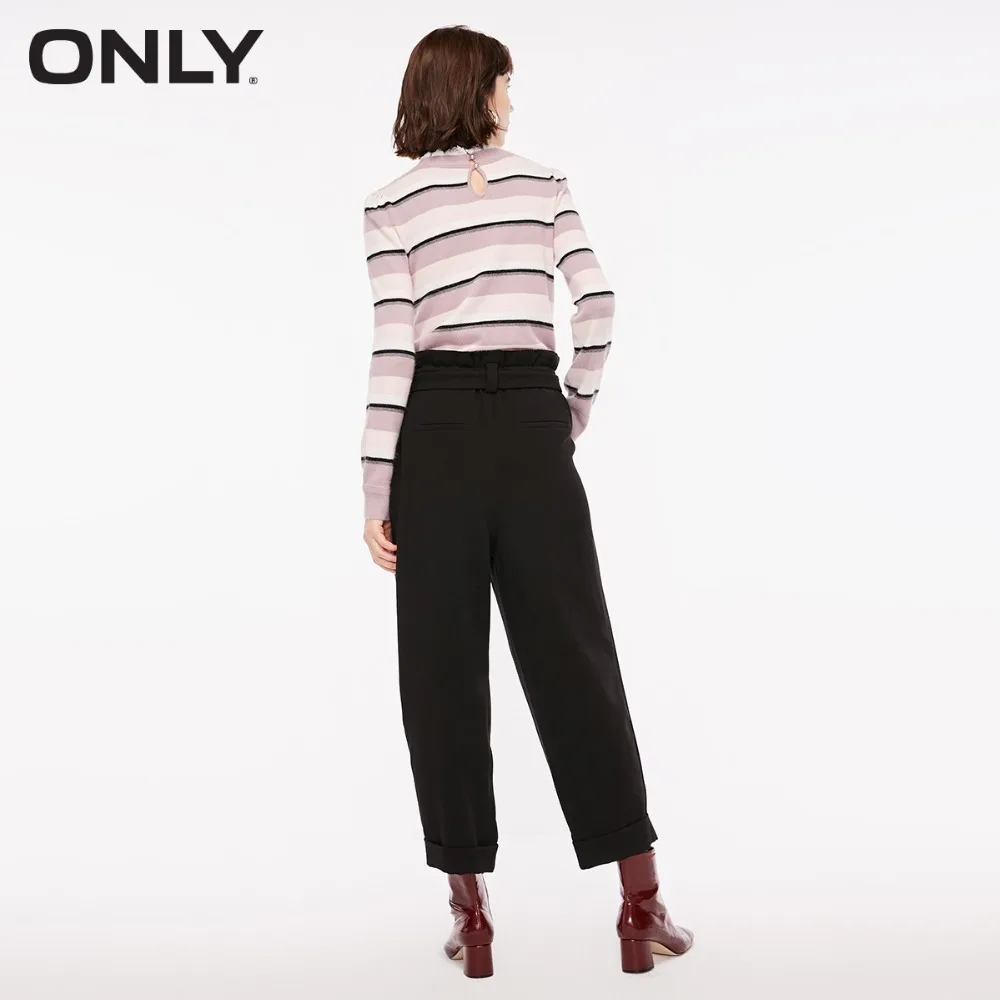 Kopen Alleen Vrouwen Elastische Hoge Taille Rolled Manchetten Loose Fit Casual Crop Broek | 118350525