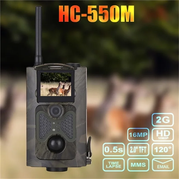 HC550M Охота камера 2 г GPRS MMS 16MP 1080 P 120 градусов PIR 940NM инфракрасная камера для отслеживания в природной среде Trail s