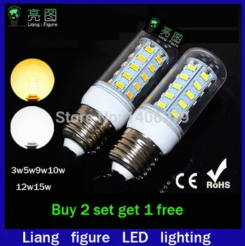 

Top Brand E27 led light bulb 220V Corn Bulbs 5730 36Leds 5730SMD max 5W10W15W led Candle lamp led chandelier bulb 2Pcs/Lot