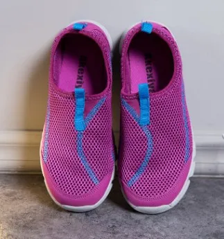Для женщин досуг спортивная обувь мягкие Нескользящие светильник носки с дышащей сеткой кроссовки Женская Удобная Обувь для студентов, голубого и розового цвета, 35, 36, 37, 38 - Цвет: Пурпурный цвет