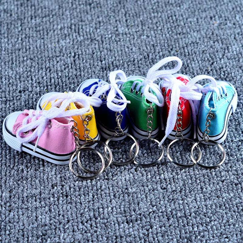 100 шт./лот Mini Hi Top холщовые брелки для кроссовок теннисной обуви спортивной брелок