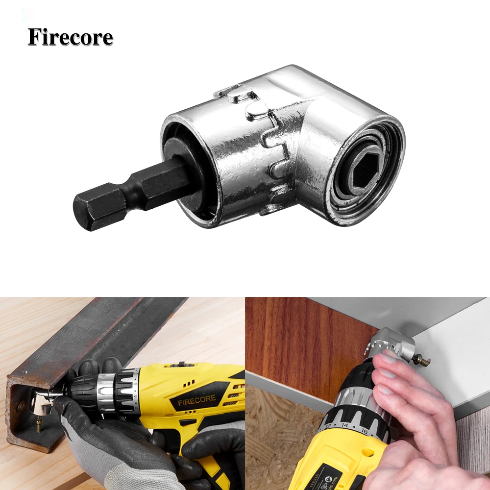 105° Right Angle Drill Adapter 1//4 Hex Shank Drill Extension Holder Power Tool