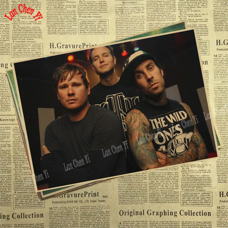 Blink 182 Рок Группа Музыка крафт бумага античный плакат высокого качества печать рисунок ядро декоративная живопись