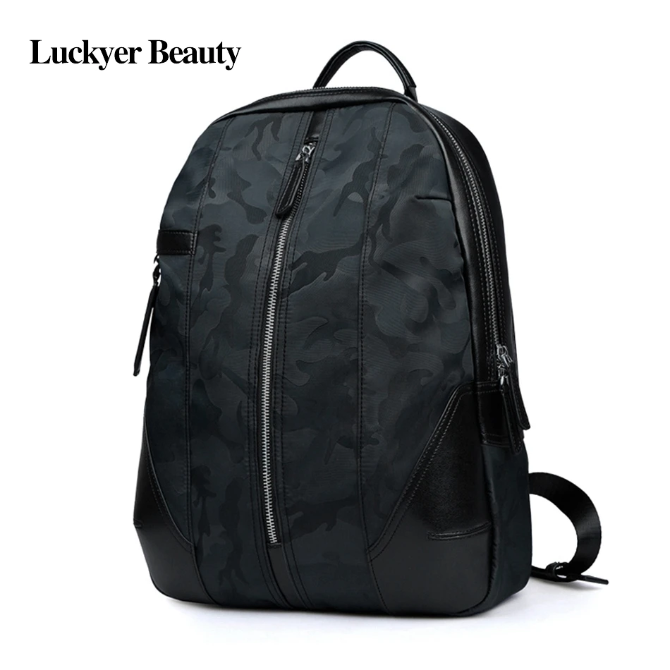 

LUCKYER BEAUTY New Design Men's Backpacks Waterproof High Quality Nylon Travel Bag for Youth Teenager Fashion School Bag
