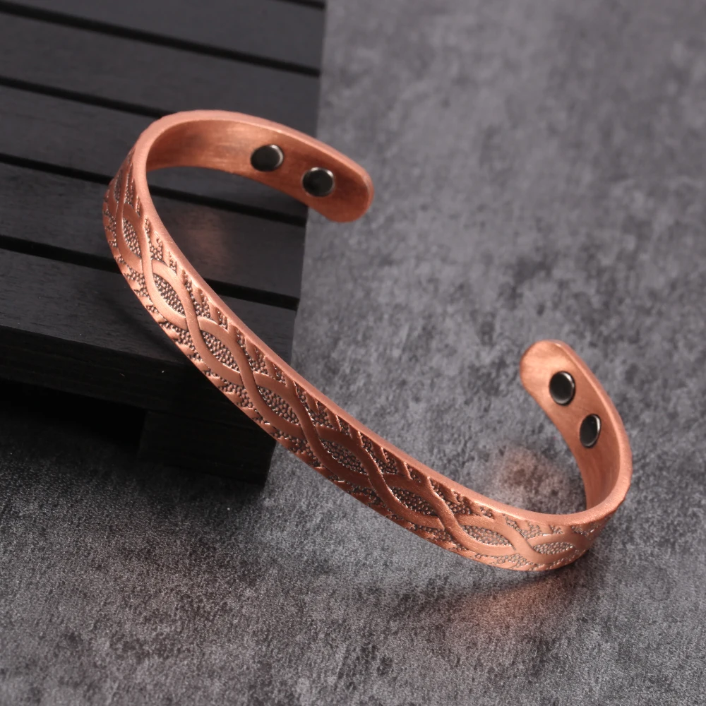 

Vinterly Magnetic Pure Copper Bracelets for Women Health Energy Love Infinity Bracelet Femme Adjustable Cuff Bracelets & Bangles