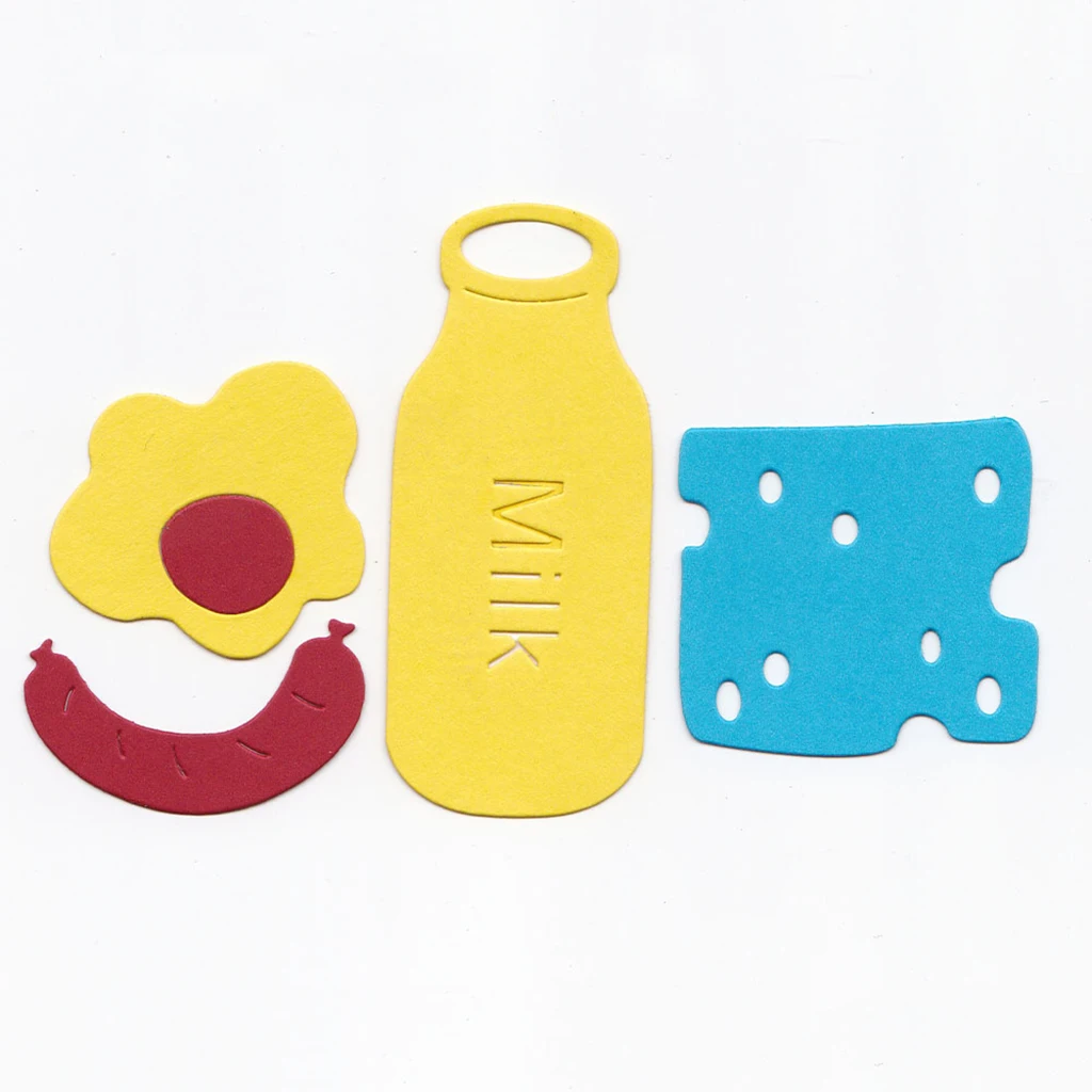 Breakfast Design Metal Cutting Dies Stencil Template for Photo Album Embossing Crafts DIY Wedding Birthday Party Card Making