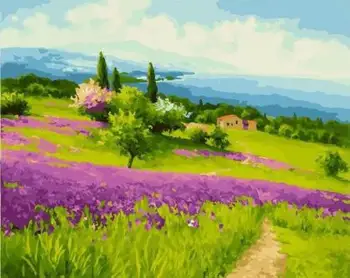 

Charm of Provence Frame DIY Painting By Numbers Kits Coloring Paint On Canvas Hand painted Oil Painting Home Decor For 40x50cm
