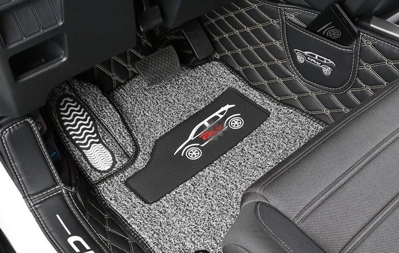 Black Car Floor Mats Custom Fit For Honda CRV 2017 Car Styling Auto