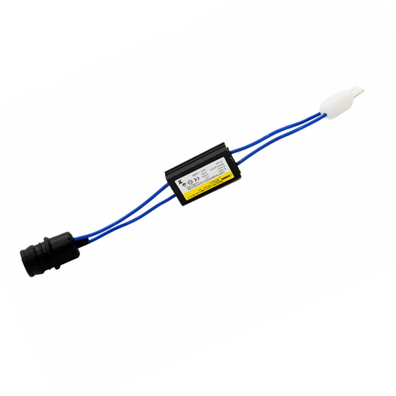 2Pcs/Set Car LED Headlight Decoder Fog Light No Error Load Resistor T10 168 No Flickering Warning Canceller Wire Harness Adapter led load resistor led canbus decoder