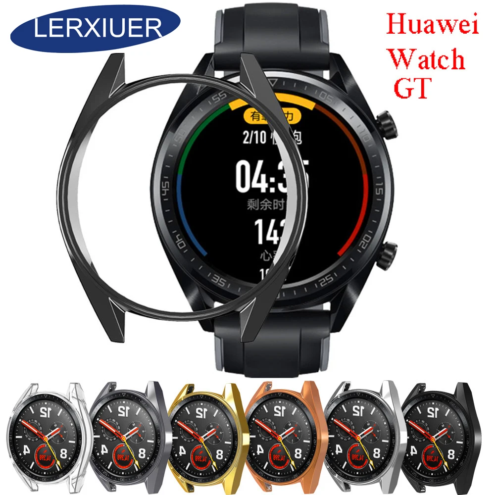 

Huawei Watch GT case For huawei watch gt strap cover soft TPU plated All-Around protective case shell Smartwatch Accessories