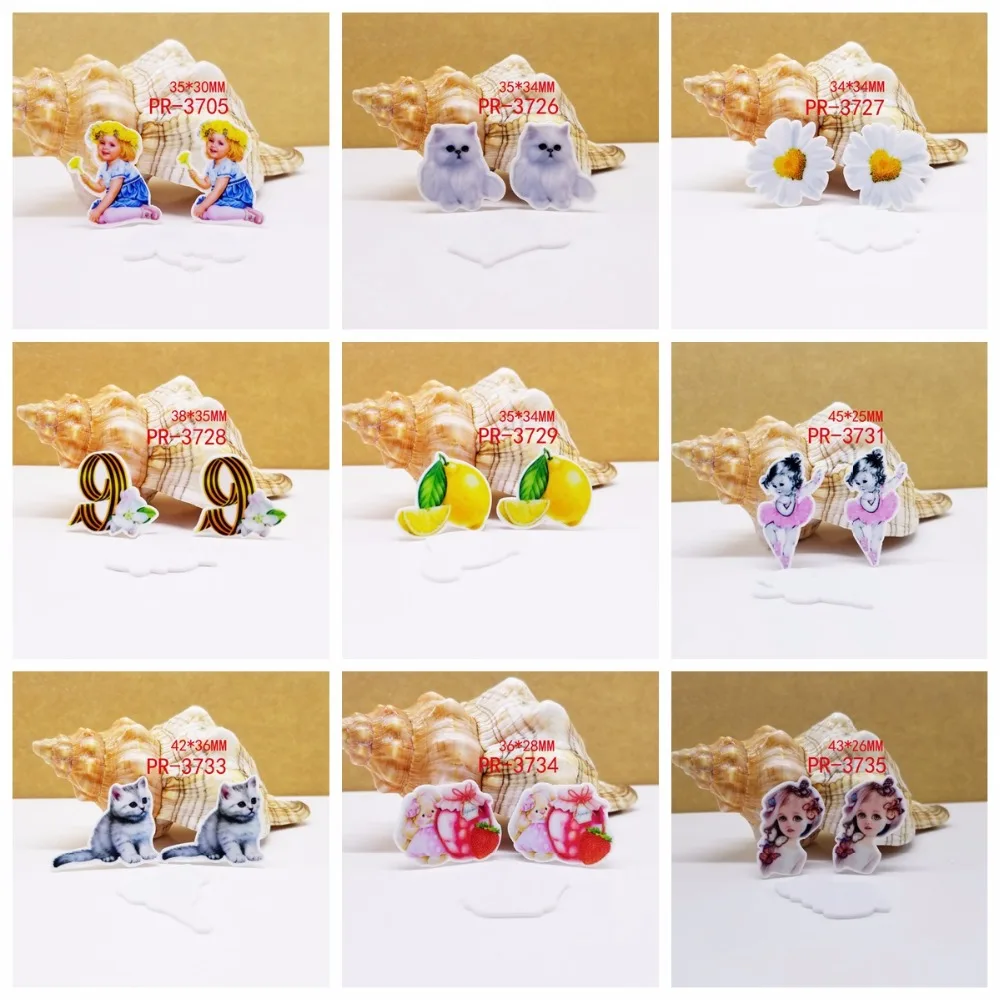 

Free shipping 30 pcs cartoon Masha character planar resin 3735