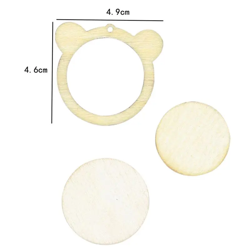Мини Деревянные вышитые кулоны на обруче DIY ожерелье заготовки для ремесленника