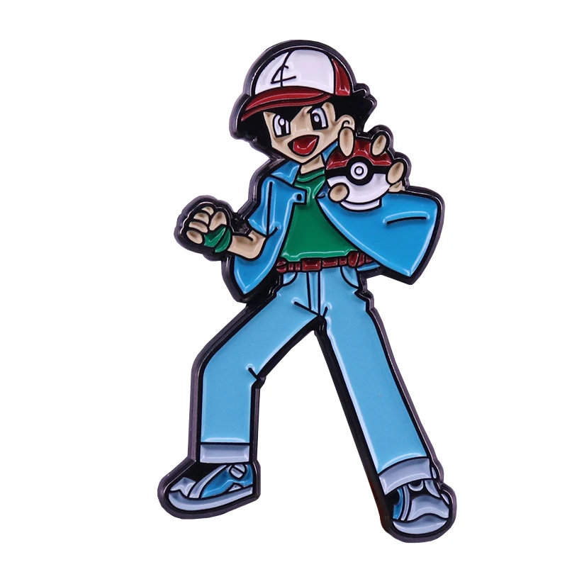 

Ash Ketchum Pokémon lapel pin Pokeball master ball badge magical game boy gift