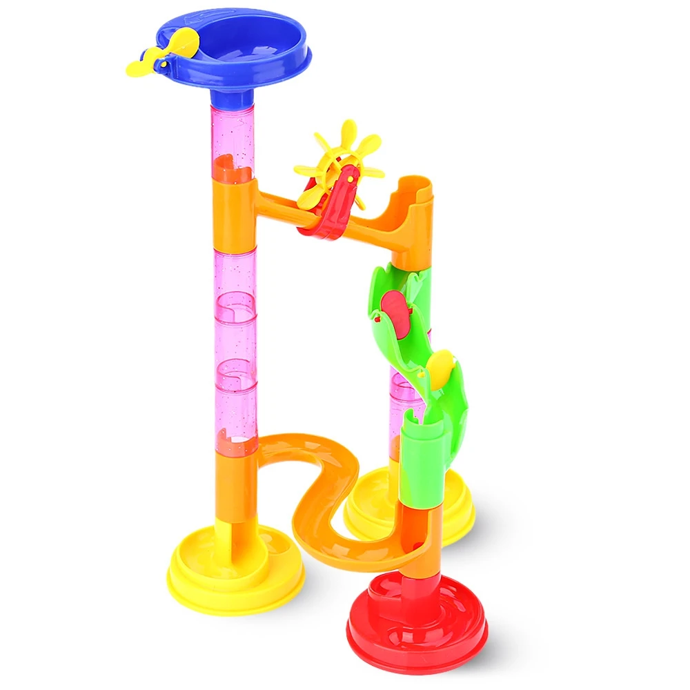 

Brand New DIY Construction Marble Race Run Track Set Building Blocks Toy Baby Kid's Educational Tool Children Brithday Xmas Gift