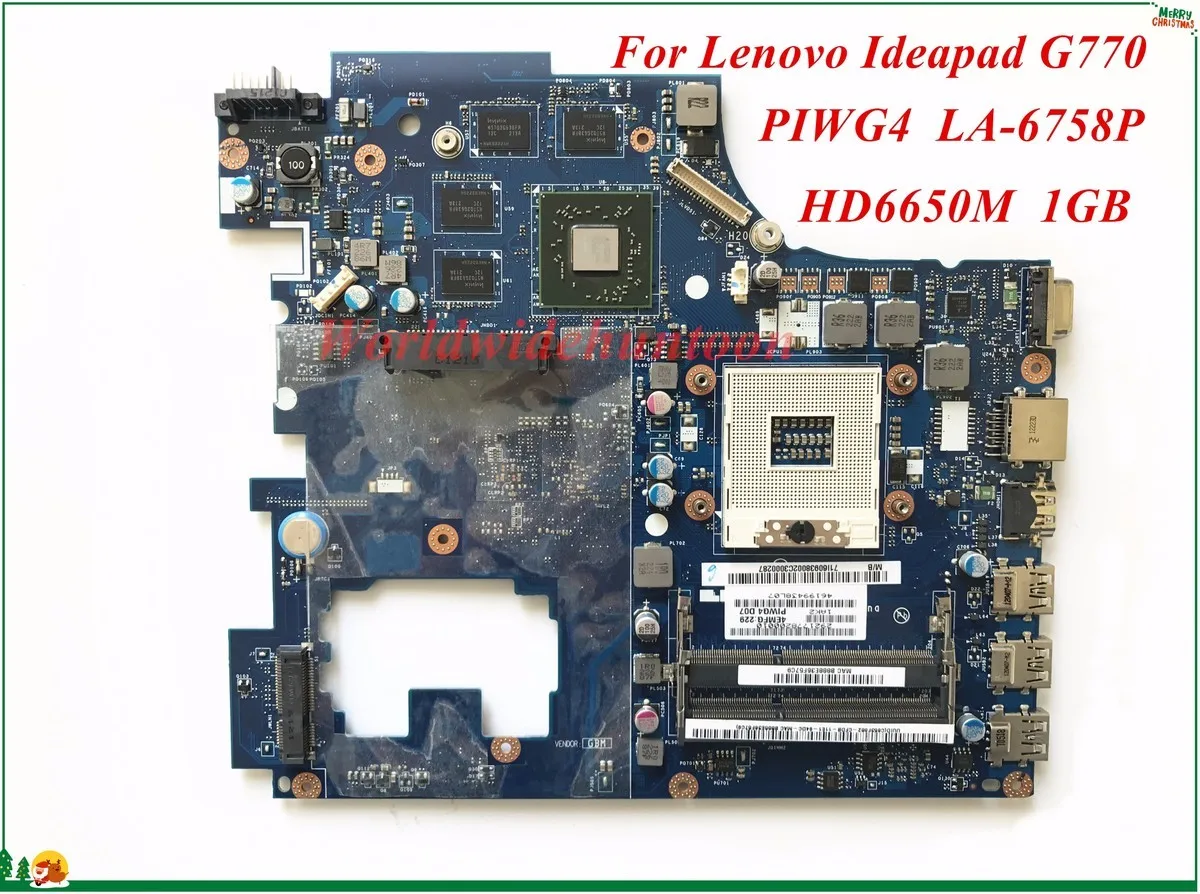 Высококачественная материнская плата для ноутбука Lenovo Ideapad G770 PIWG4 LA 6758P HM65 PGA989 HD6650M