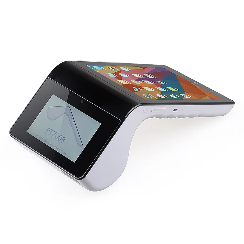 

Android 5.1 handheld pos terminal TS-7003 all in one system with NFC card reader/printer/dual screen