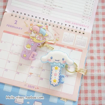 

1pc Cute My melody twin stars Cinnamoroll shape Action figure Dolls pudding dog keychain little twin stars clips keyring Decor