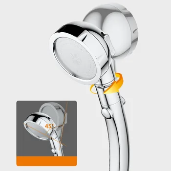 

High Pressure Handheld Shower Head With ON/OFF Pause Switch Adjustable 3 Spray Modes Water Saving Showerhead Bathroom Shower