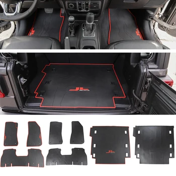 

DHL UPS FEDEX EMS ARAMEX DPEX Free Shipping Floor Mats Carpets Cargo Mat Trunk Liner Rubber For Jeep All New Wrangler JL 2018 +