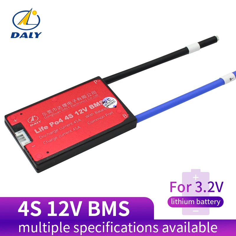 

Daly 3.2V 14.4V 35A BMS 4S Li-ion LiFePO4 LiFe LMO Lithium Protection Circuit Board PCB for 18650 Battery Packs Charger Battery