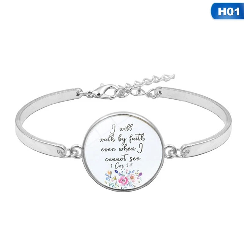 

Charms Bracelet Jewelry Gift For Christian 2019 Fashion Bracelet Art Picture Print Glass