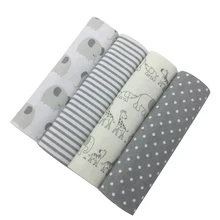 Couverture pour bébé, nouvelle couleur, flanelle ultra douce 100% coton, pour réception, drap de lit pour nouveau-né, 76x76CM, 4 pièces/paquet