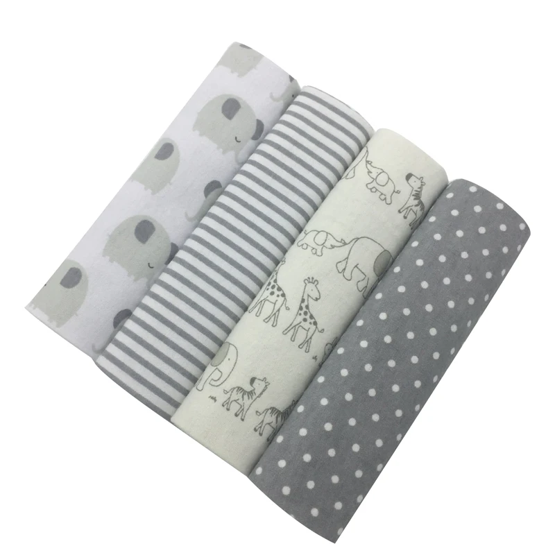 Nouvelle couleur 4 pièces/paquet 100% coton Supersoft flanelle réception nouveau-né bébé couverture Swaddle bébé drap de lit 76*76CM bébé couvertures