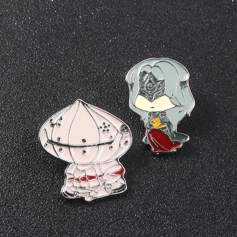 

Dark Soul 3 Enamel Pins Brooch Solaire of Astora ARTORIAS Onion Knight Badge Brooches for Women Men Jewelry Gift