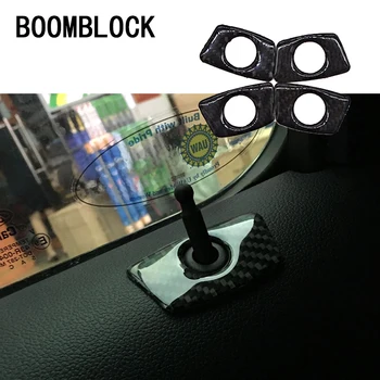 

BOOMBLOCK 4pcs Car Interior Covers Trim Carbon Fiber Stickers For BMW E46 E39 E60 E90 E36 F30 F10 X5 E53 E34 E30 F20 E70 X6 X1 M