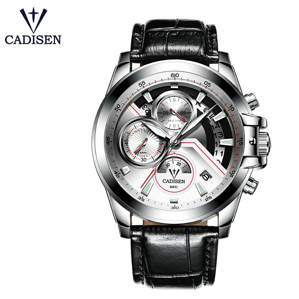 

Cadisen C9016 Waterproof Top Brand Luxury Quartz Watch Men Waterproof Mens Watches Sports Clock Wristwatch relogio masculino