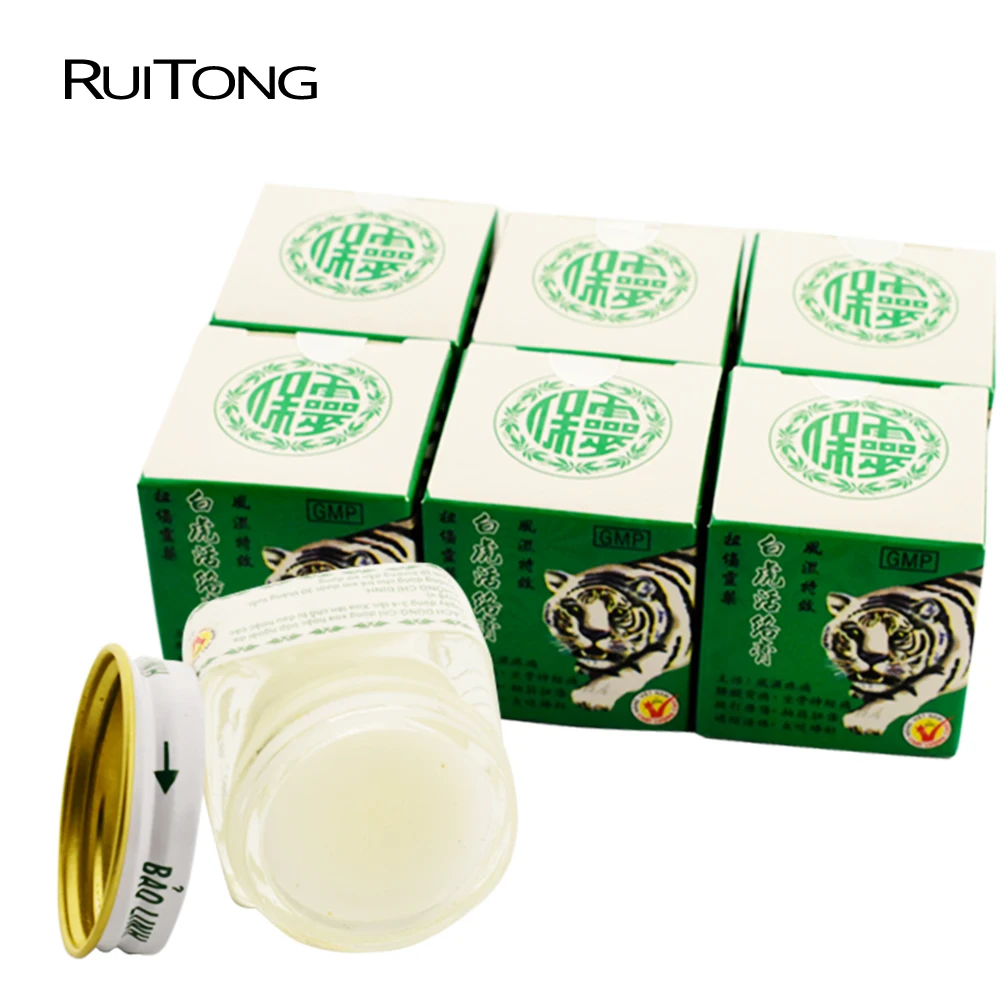 

6 Bottles WhiteTiger balm for Headache relief Toothache Asthma Angina pectoris Anti Dizziness arthritis painrelief balm oil