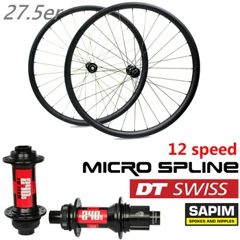

650B Carbon MTB Wheels Tubeless Rim for 27.5er MTB Cycling XC AM Wheelset with 12 Speed Original DT Swiss Hub