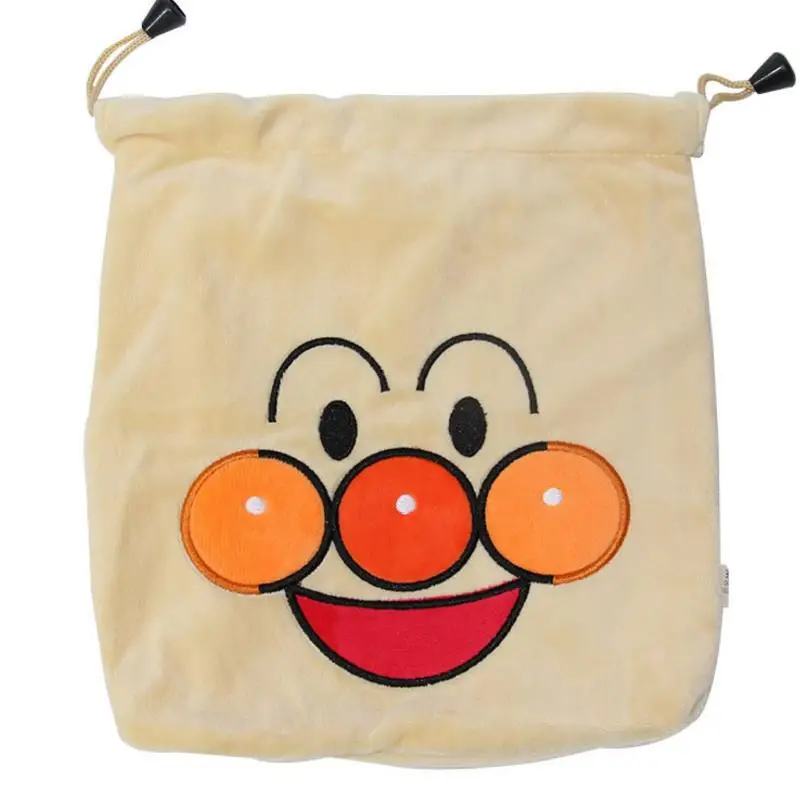 

1 Pc new Cartoon Anime Anpanman Drawstring Bag Bread Superman Plush Coin Bag Plush Purse for Girls Gift